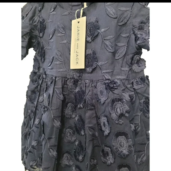 Janie and Jack Navy Floral Dress NWT - Picture 3 of 5
